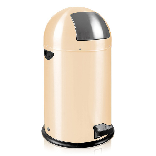 Abfallbehälter mit Metalleinsatz - Trittmechanismus beige
