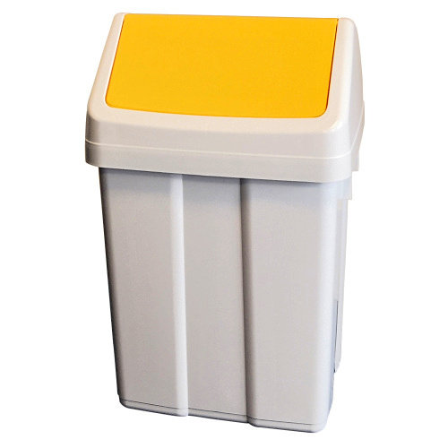 Kunststoffabfallbehälter mit Klappe Patty 25l gelb