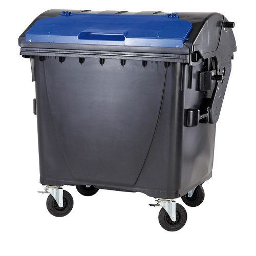 Kunststoffbehälter 1100 Liter schwarz-blau V/V