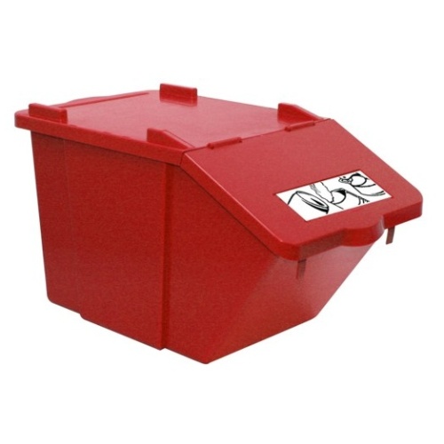 Kunststoffbehälter für Sortierabfall 45 l - rot