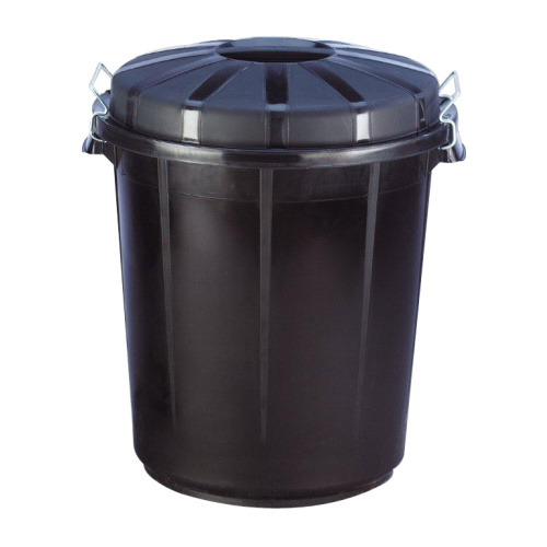 Abfallbehälter 70 l mit Deckel - schwarz