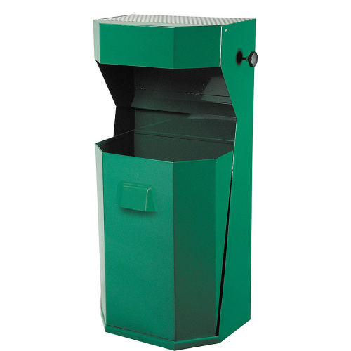 Abfallbehälter mit Aschenbecher 50 l.- grün