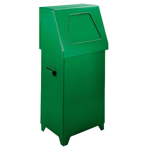 Abfallbehälter mit Klappe - grün 70 l..