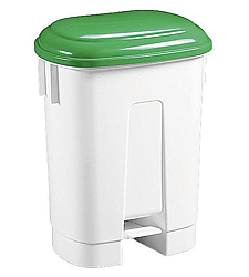 Abfallbehälter Kunststoff Sirius 60 l. - grüner Deckel