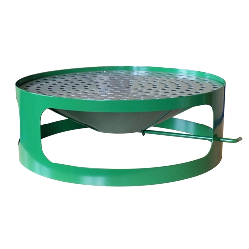 Deckel für Betonabfallbehälter mit Aschenbecher - grün