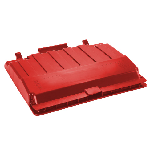 Flachdeckel für Kunststoffcontainer 0013 - rot