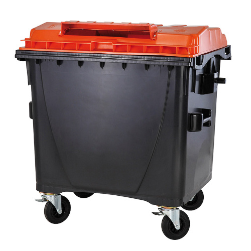 Kunststoffcontainer 1100 l Tetrapack mit Flachdeckel ohne Verriegelung