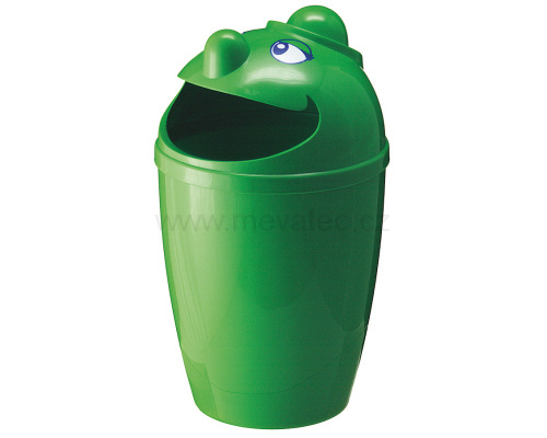 Abfallbehälter mit Gesicht - grün
