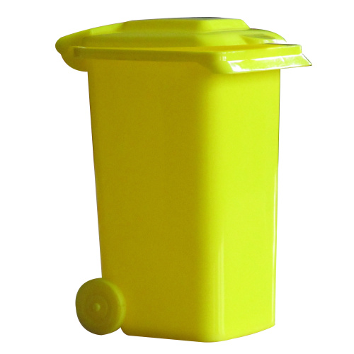 Mini-Werbetonne Kunststoff gelb