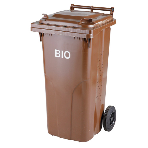 Kunststoffbehälter Mülltonne 120 l. - Bio mit Rost