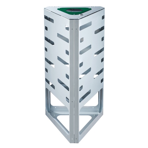 Abfallbehälter „Dreieck“ - grün - ohne Dach