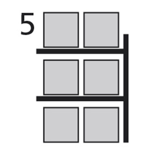 Palettenregal Anbaufeld 1825 x 1100 x 3300 mm 6 Paletten