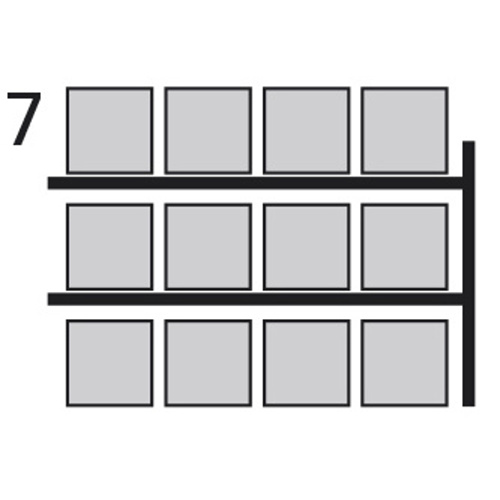 Palettenregal Anbaufeld 3600 x 1100 x 3300 mm 12 Paletten