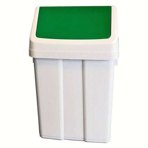 Kunststoffabfallbehälter mit Klappe Patty 25l grün