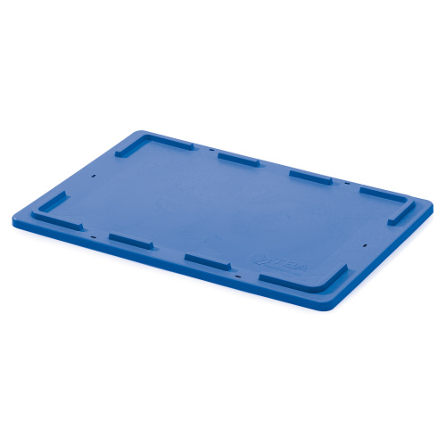 Deckel für stapelbare Kiste - 600 x 400 mm - blau
