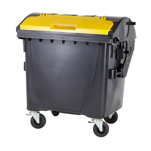 Kunststoffbehälter 1100 Liter schwarz-gelb V/V