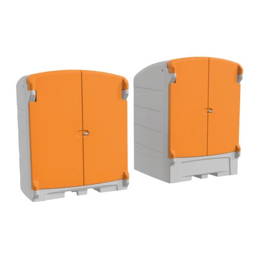 Abgedeckte Kunststoff-Auffangbecken für 4 Fässer / 1 IBC